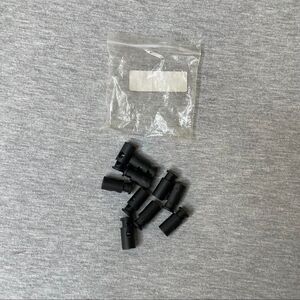 Black Plastic Toggles Spring-Stop Drawstring Rope Cord Locks 10 PCS. Set
